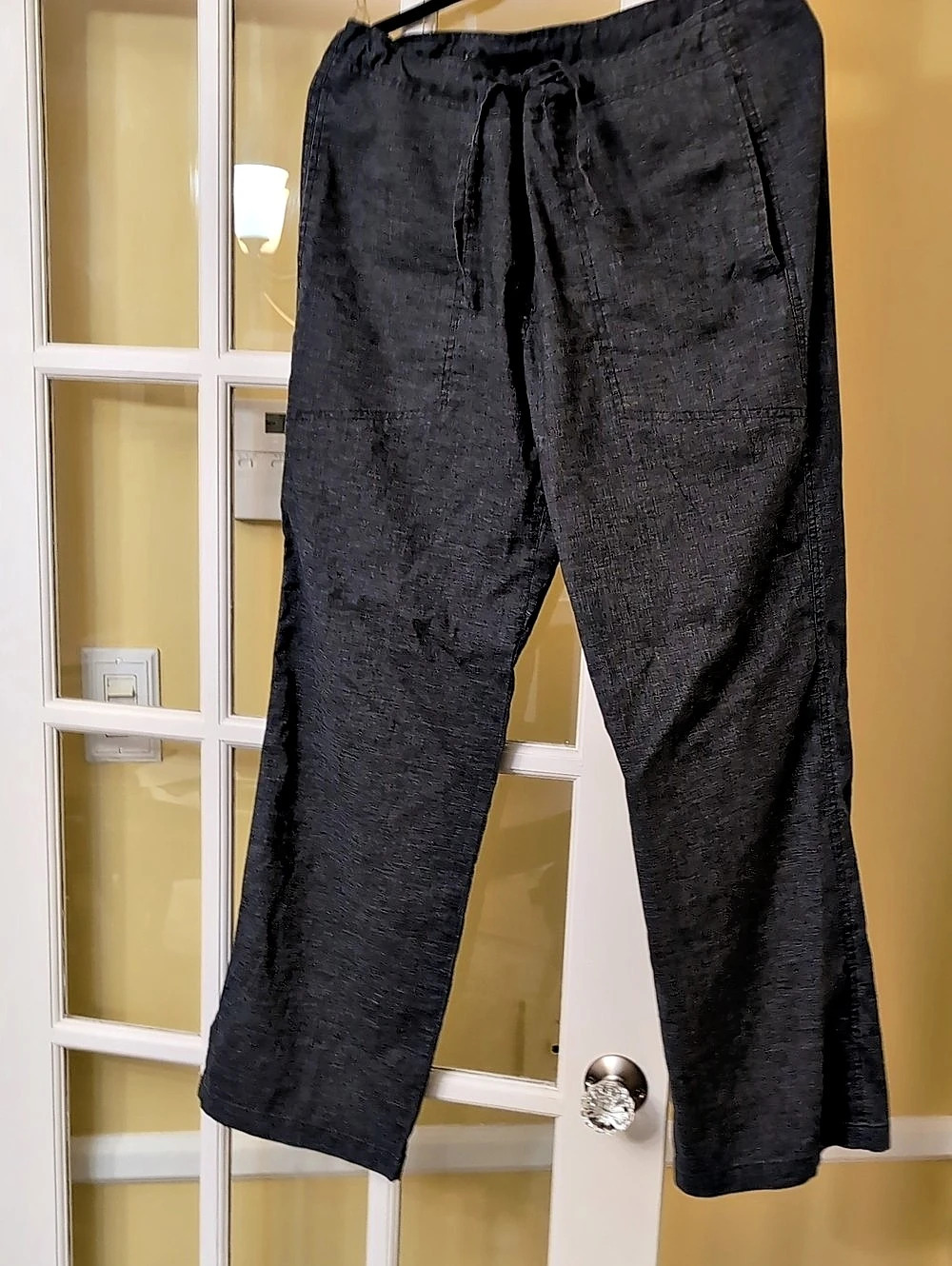 prAna Sutra Pant Straight Leg Linen Pants, Gray, Large